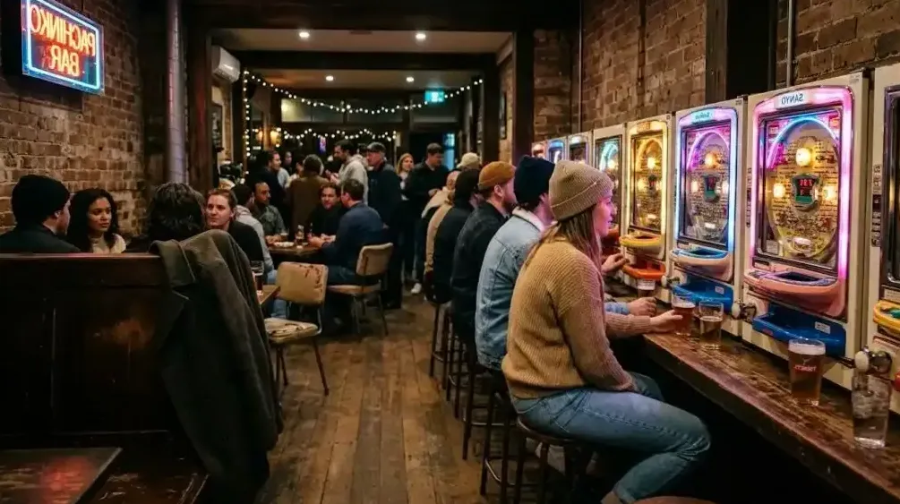 Inside a VIP booth lounge at Pachinko Night Adelaide